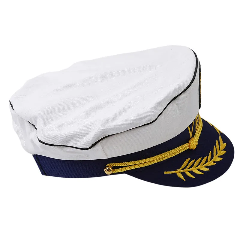 1PC2019 The Latest Navy Marine Yacht Boat Ship Sailors Navy Captain Military Cap Adult Unisex Fancy Dress Supplies