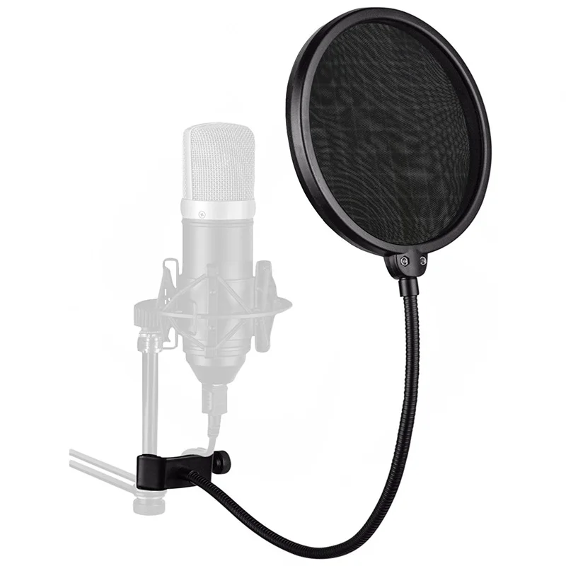 BM800 Двойной Профессиональный поет и записывает радио микрофон Анти-спрей распылительный фильтр сетчатый фильтр поддержка