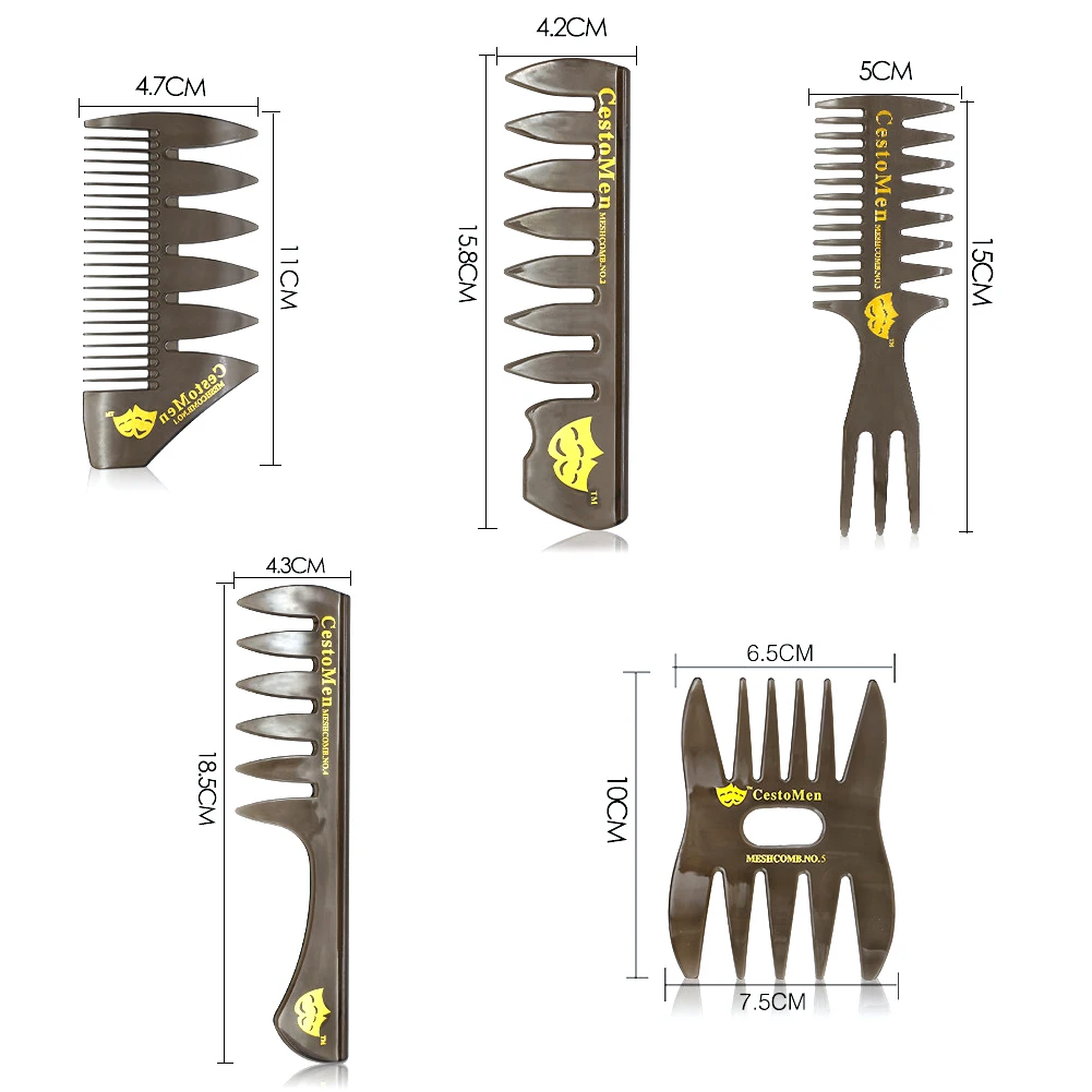Стиль, мужская джентльменская большая Расческа с широкими зубами, парикмахерская расческа в форме кости, рыбий хвост, текстура, расческа для волос