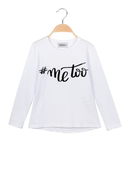 

Long sleeve sweater with written