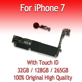 

32GB 128GB 256GB original motherboard for iPhone 7 4.7inch with fingerprint with Touch ID unlock logic board iOS mother board
