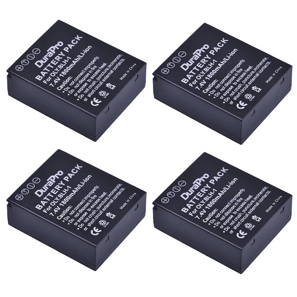 Durapro 4pc 1800mAH BLH-1 BLH1 BLH 1 сменный литий-ионный аккумулятор для Olympus E-M1 Mark II EM1-2 EM1 Camera