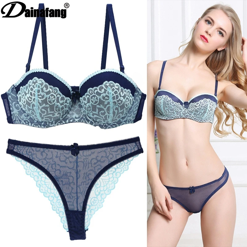 

Sexy Lace Bra Intimate Set Push up Lcate Sexy Underwear Set Panty Underwear 3/4 Cup 70AB 75AB 80AB 85AB 90AB