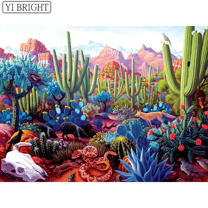 

5D DIY Full Square Diamond Painting Cross Stitch Tropical forest 3D Diamond Embroidery Rhinestone Mosaic Home Decoration