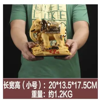 

Resin elephant ornaments feng shui like auspicious like a pair living room decorations handicrafts