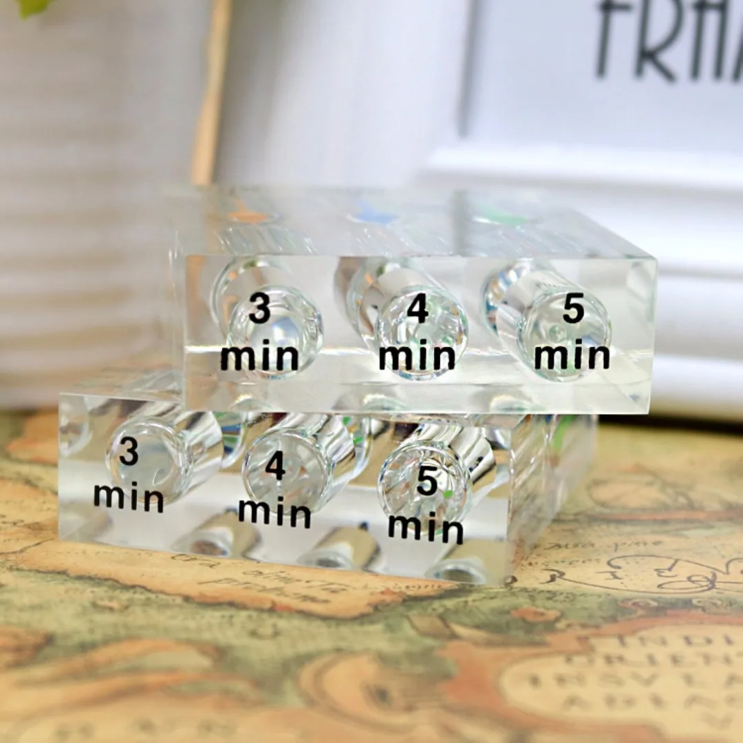 JX-LCLYL Timer Hourglass 3,4,5min Sand Clock Sandglass Acrylic for Tea Cafe Child Gift