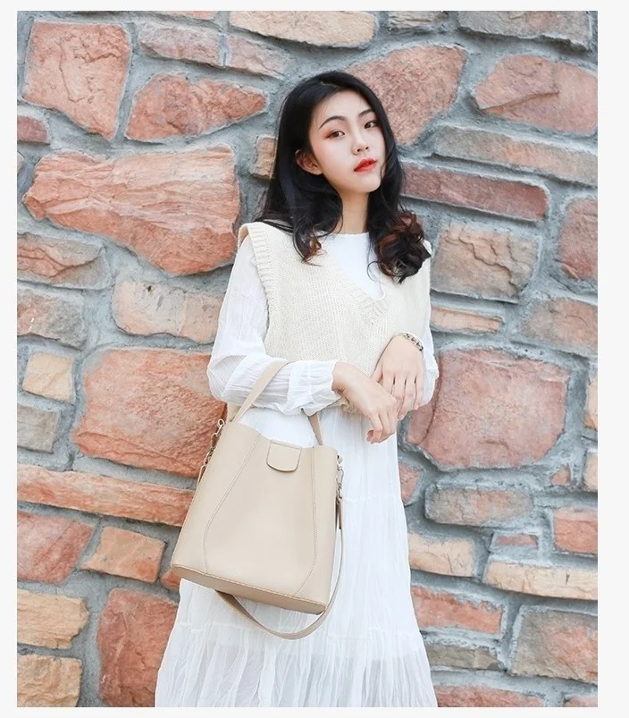 Сумка-мешок в Корейском стиле для женщин, сумка через плечо из искусственной кожи, роскошная дизайнерская женская сумка-мессенджер, женская сумка-тоут, Черная