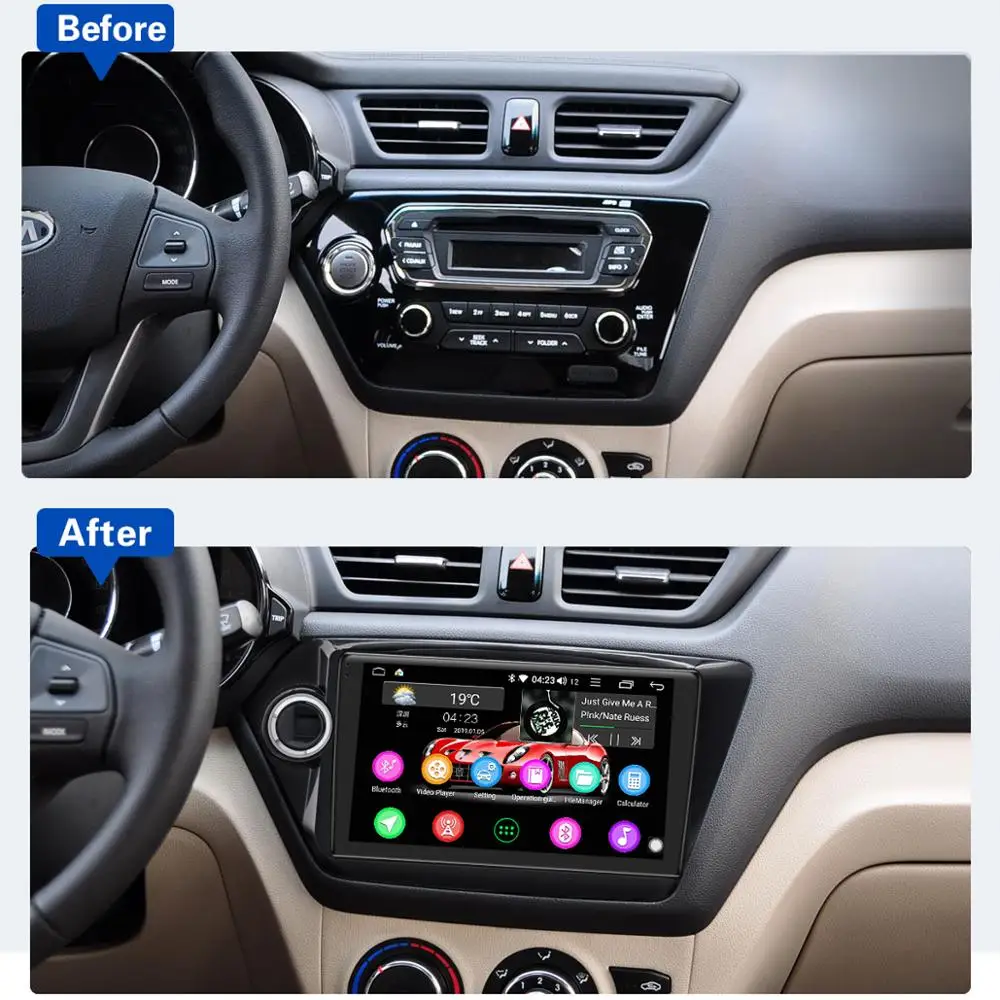 Top DSP 9" Android 8.1 Car Multimedia Radio for Kia RIO 3 4/K2/Cerato/Forte GPS IPS 2.5D Screen SPDIF Mirror Link Subwoofer 4G SIM 1