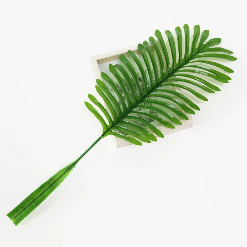 JAROWN Simulation Plants Palm Green Leaf Plastic Leaves Coconut Leaves Flower Arrangement Accessories Wedding Shooting Props (7)