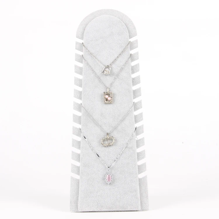 TONVIC-New-Arrival-Wholesale-1pc-Black-Brown-Gray-Ice-Velvet-Necklace-Chain-Jewelry-Display-Stand-Holder