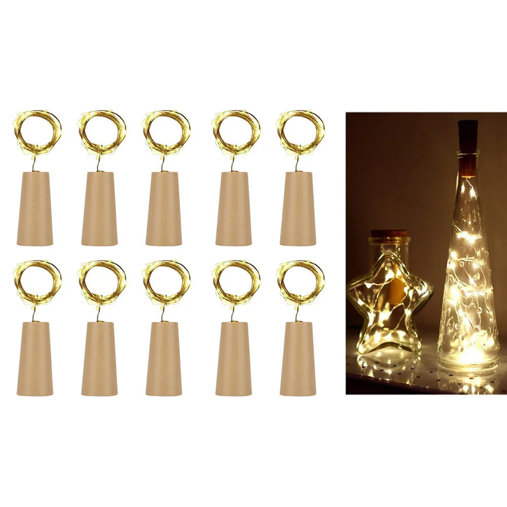 

10Pcs Cork Shaped 2M 15LEDs Wine Bottle Lamp Night Light Starry Light For Party Christmas Decor
