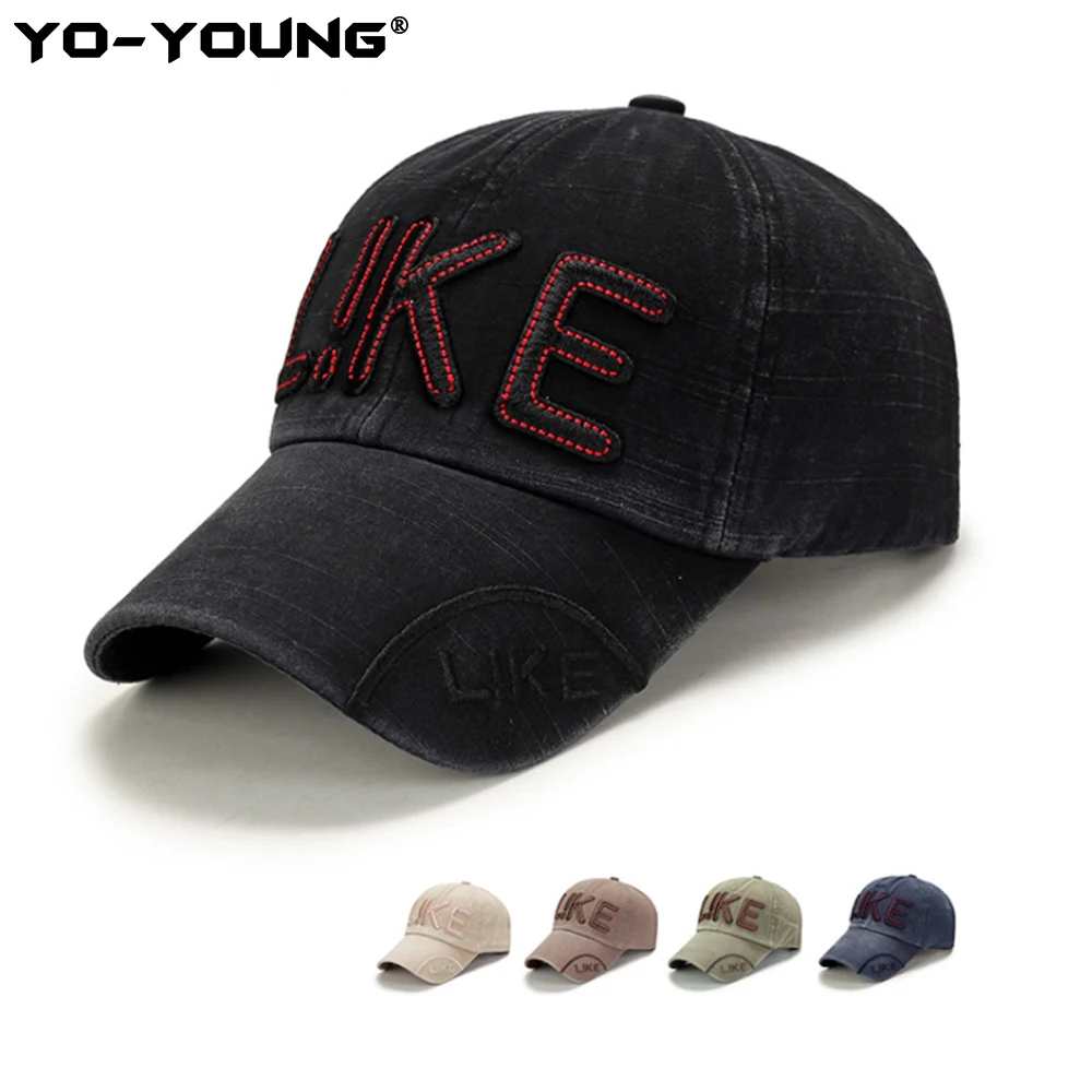 Yo-Young Повседневная простая унисекс шапка-бейсболка с надписью как вышивка Snapback бейсболка s хлопок Лето Осень шляпы регулируемые