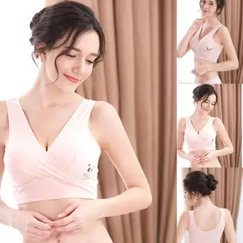 

Maternity&Nursing Bra Women Nursing Bra 100% Cotton Pregnant Women Breast Feeding Pregnant Mother Clothes Wire Free Sleep Bra A1