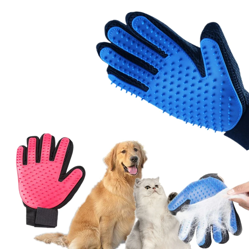 Dropshipping Pet Dog Grooming Glove Dog Cat Brush Comb Hair Cleaning