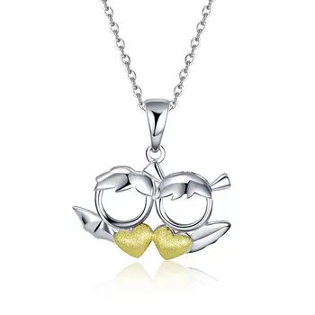 

New Arrival 100% 925 Sterling Silver Couple Devil Loves Angel Necklaces Pendant For Women Sterling Silver Jewelry SCN284