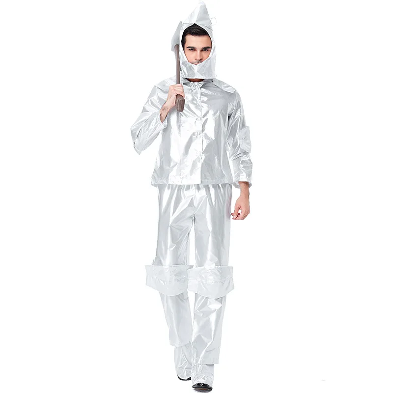 Umorden Family Wizard of Oz Tin Man Cosplay Costumes for Men Boys Girls Halloween Purim Carnival Party Mardi Gras Costume - Цвет: WSJ1003