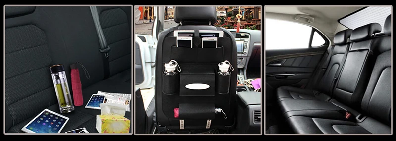 Автомобильный Органайзер на заднее сиденье автомобиля, держатель с несколькими карманами, сумка для хранения в дороге, сумка для подгузников, сумка для детского автомобильного сиденья, сумка для Ipad, Черная