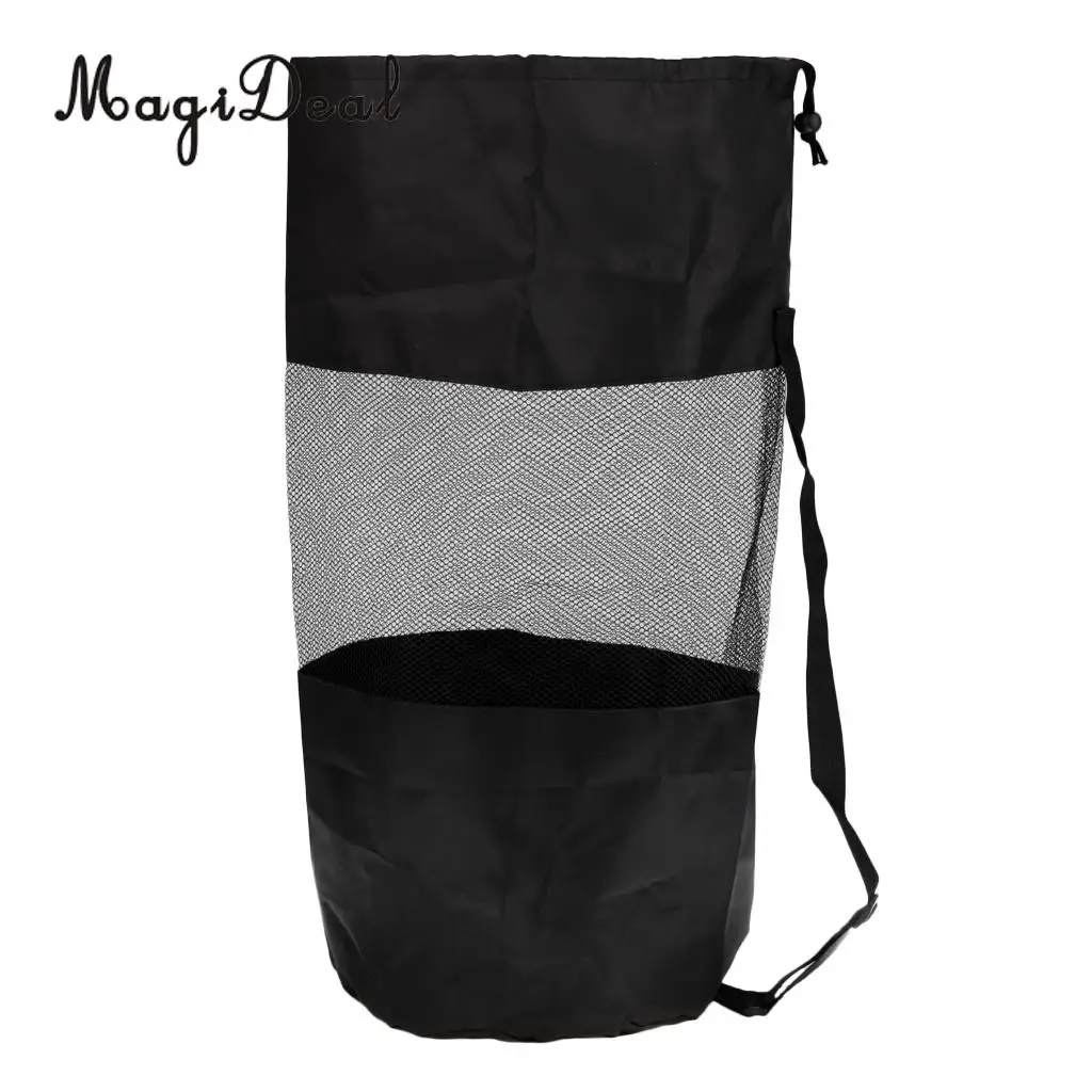 MagiDeal Hign Quality 1Pc Scuba Swimming Dive Gear Diving Snorkelling Camp Canoe Kayak Bag Nylon Mesh Sling Bag Large Black