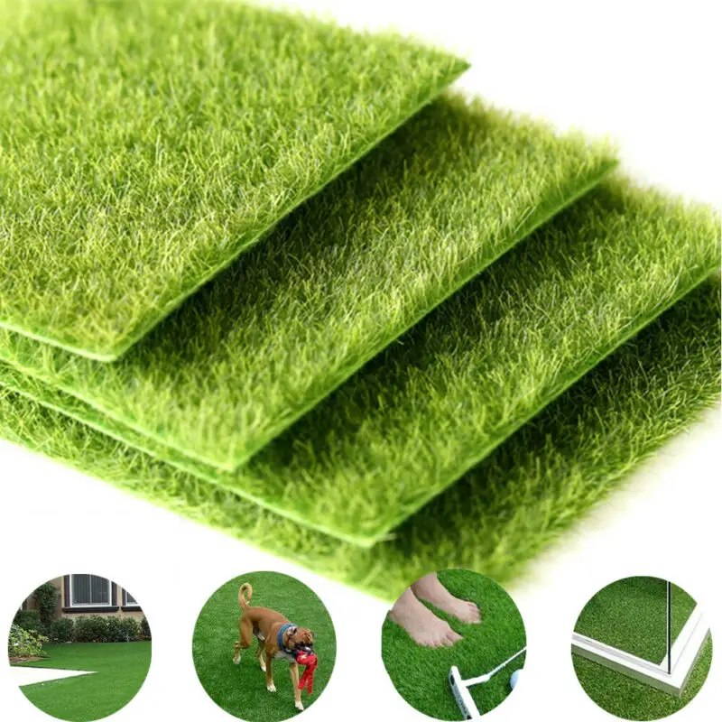 

Artificial Synthetic Grass Carpet Garden Green Turf Lawn Ornament Dollhouse Yard Green Artificial Grass Landscape Lawn Flooring