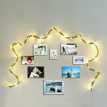 

2M 20-LEDs Leaf Garland Battery Operate Copper LED Fairy String Lights for Christmas Wedding Decoration Party Event