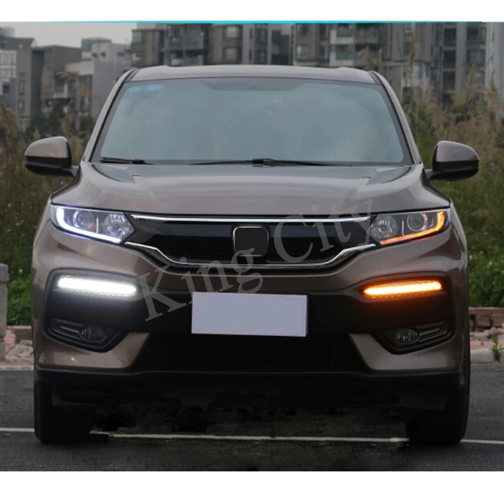 CAPQX 1 пара для Honda XRV XR V HRV 2015 2017 светодиодный дневный ходовой светильник DRL Дневной