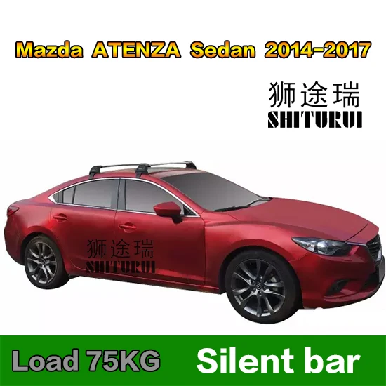 SHITURUI для Mazda ATENZA 3 5 6 8 Ультра тихий грузовик крыша бар автомобиль специальный алюминиевый сплав ремень замок багажник на крышу corss rack 2 шт - Цвет: Оранжевый