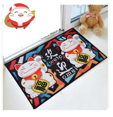 Добро пожаловать дома ковры S с изображением из мультфильма Lucky Cat животных печати напольные коврики Нескользящие ванная комната ковры коврики для туалета ковры коврик для ванной