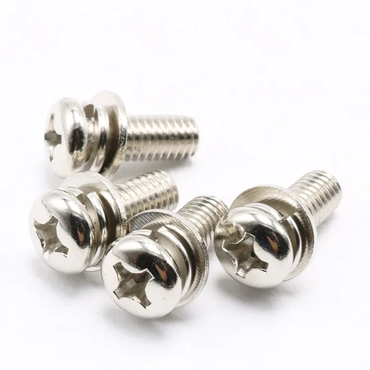 M2.5 Phillips Pan Head Double SEMS Screws Split Washer & Flat Washers