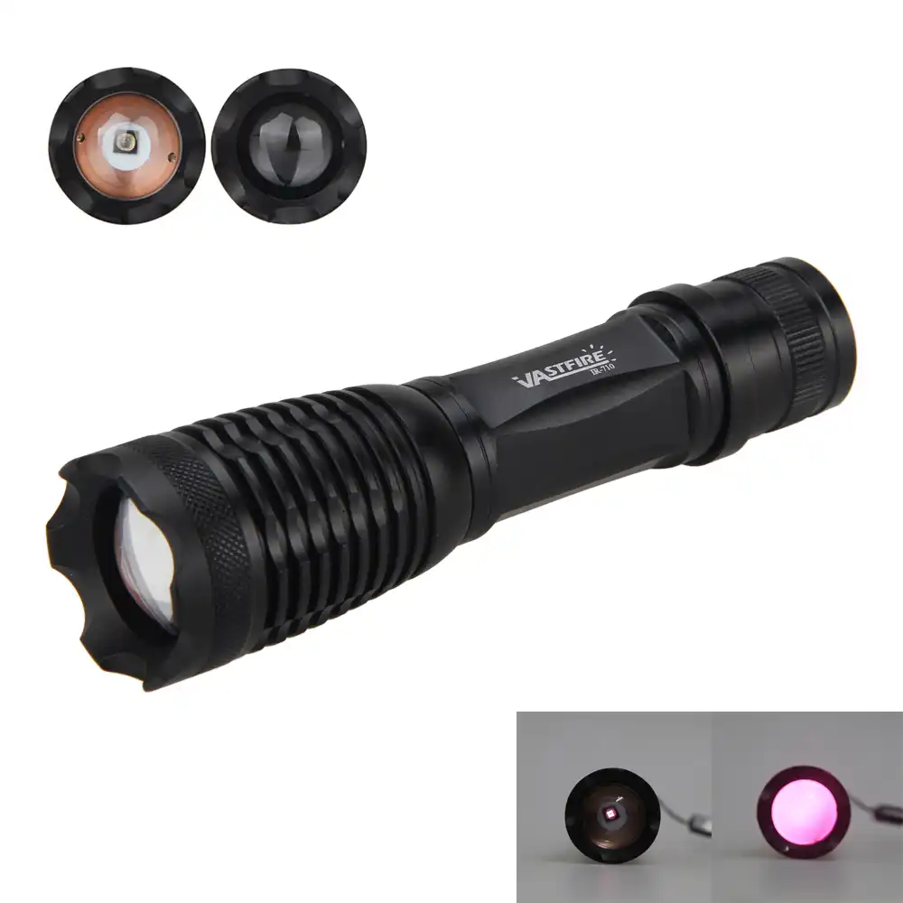 Hunting Tactical IR LED Tactical Flashlight Zoomable 5W 940nm Night