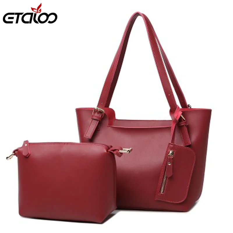 

Women's bag 2018 spring new retro shoulder bag women's package 3 sets handbag set