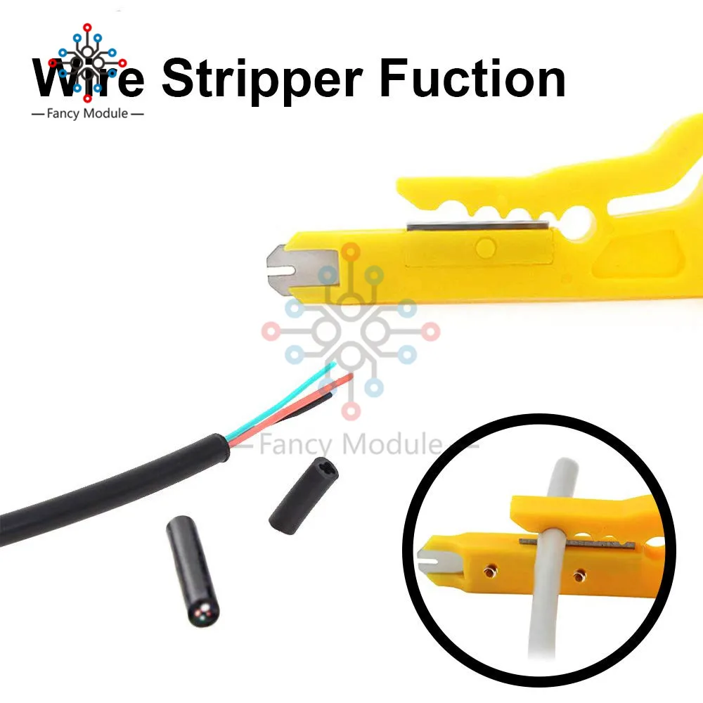 Mini Wire Stripper Impact Punch Down Tool for RJ45 Cat5 Network Cable Stripping Tool 5 Piece Mini Wire Stripper Impact Punch Down Tool for RJ45 Cat5 Network Cable Stripping Tool 5 Piece
