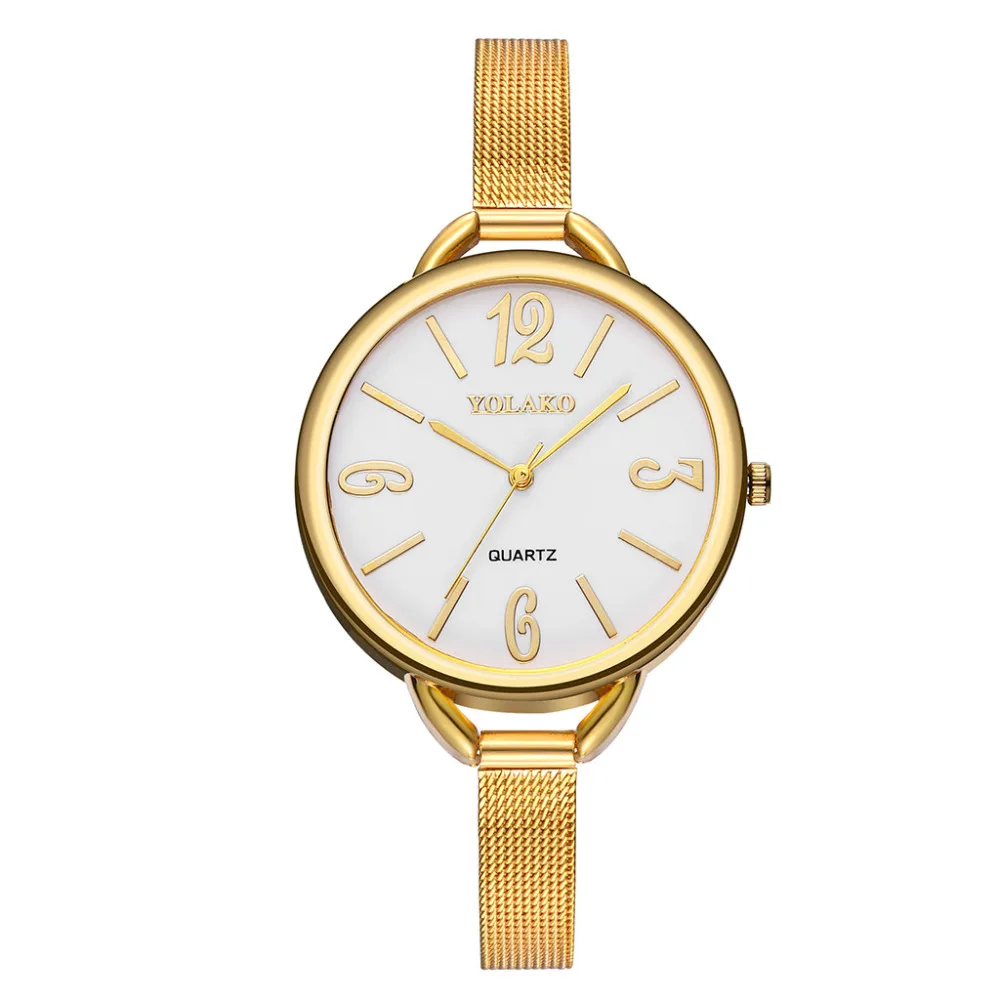 

Ladies Stainless Steel Watch Exquisite Small Wrist Simple Mirror Quartz Fine Strap Watch Temperament Dress Women Gift Clock #A