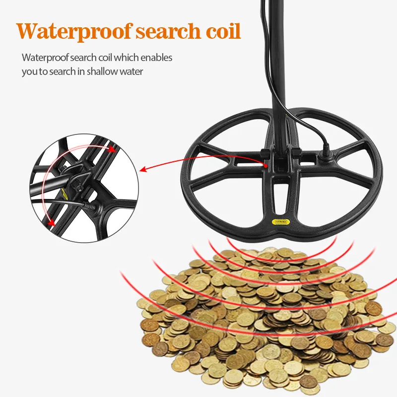 

MD6350 Underground Metal Detector Search Coil High Sensitivity Treasure Hunter Search Gold Digger Waterproof Coil Pinpointer