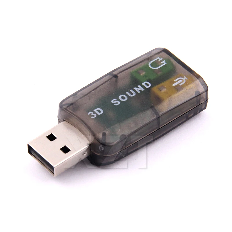 Горячая распродажа 10 шт. V5.1 3D USB к 3D аудио USB внешняя звуковая карта адаптер 5,1 канальный звук профессиональный микрофон 3,5 мм вход