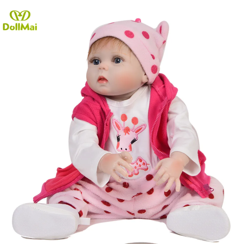 Bebes возрожденная менина 57 см Силиконовые reborn baby doll очаровательны реалистичные малыша Bonecas девочка ребенок подарок reborn bebes bonecas игрушка в подарок