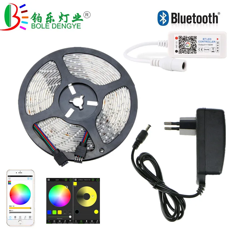 Светодиодная лента водонепроницаемая гибкая 12 В 60 светодиодов/м 5 м 10 15 SMD 2835 с Wi Fi