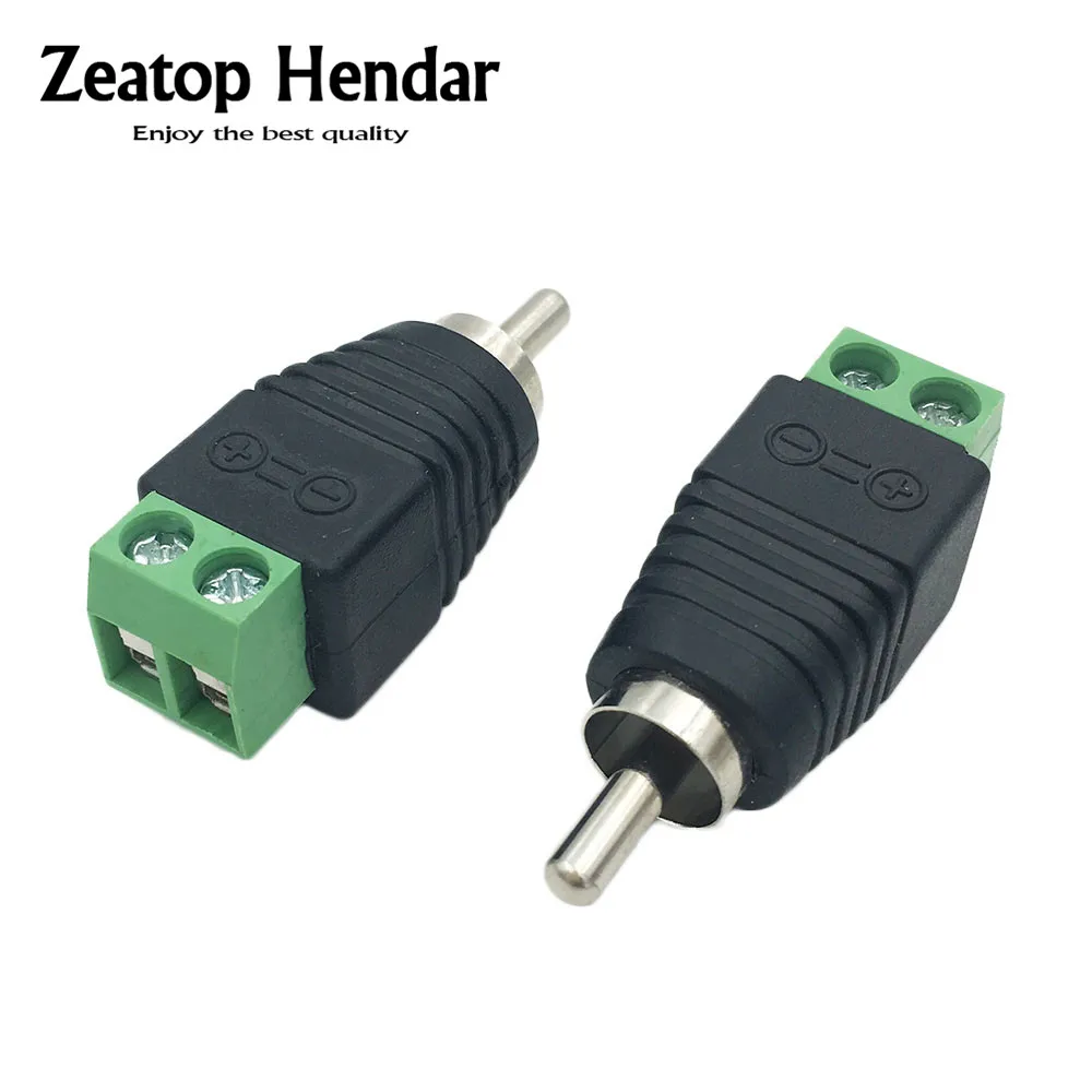 Buy 100Pcs CCTV Camera Phono Adapter RCA Male Plug to