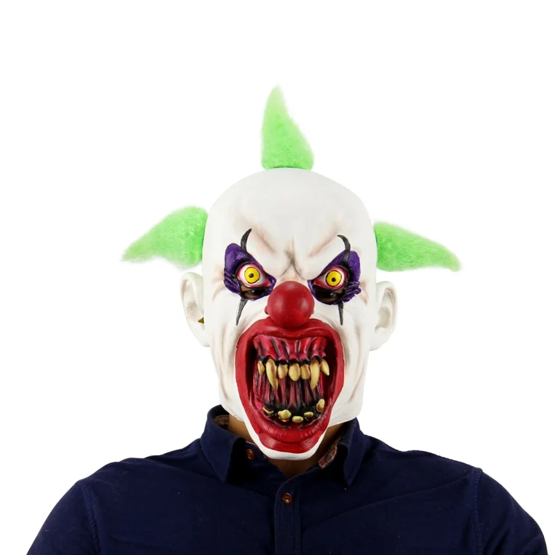 Хэллоуин силиконовый клоун Страшный зомби латекс маскарад маска вечерние ужас дьявол вурдалак Череп Хищника Реалистичная карнавал - Цвет: B