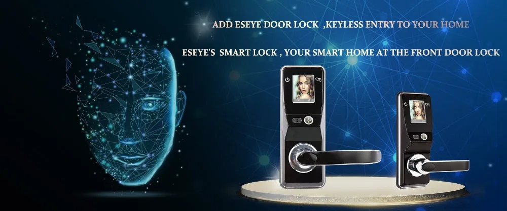 Eseye лицо распознавания замок двери лица Smart Lock интеллектуальный цифровой электронный дверные замки безопасный для умного дома анти- кражи