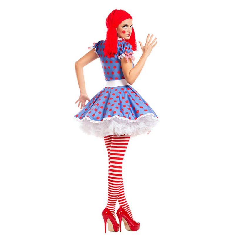 Хэллоуин Карнавал смешные вечерние клоун женский костюм Цирк Клоун Косплей дамы маскарадный наряд