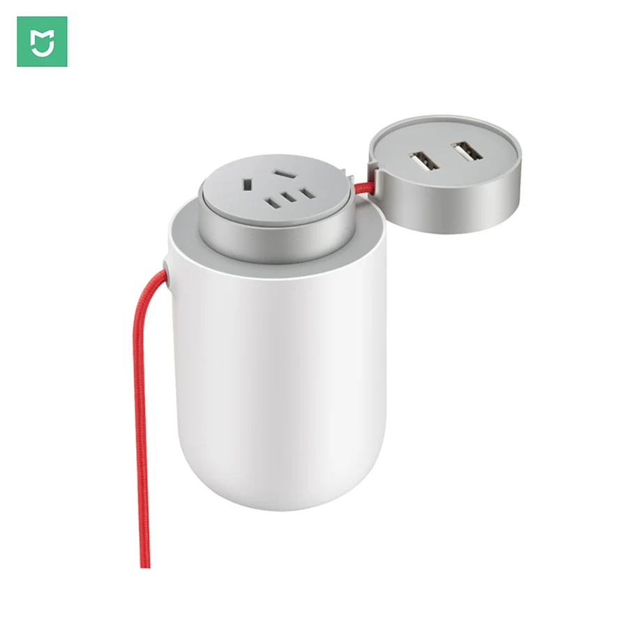  Original Xiaomi Mijia 100W Portable Car Power Inverter Converter DC 12V to AC 220V-240V with 5V/2.4