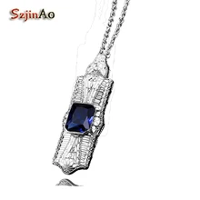 Szjinao Новые Популярные 925 пробы Серебряная подвеска(кулон) цвета морской волны серебряная металлическая мозаика узор, модная сумка в руку, личности оптом и в розницу