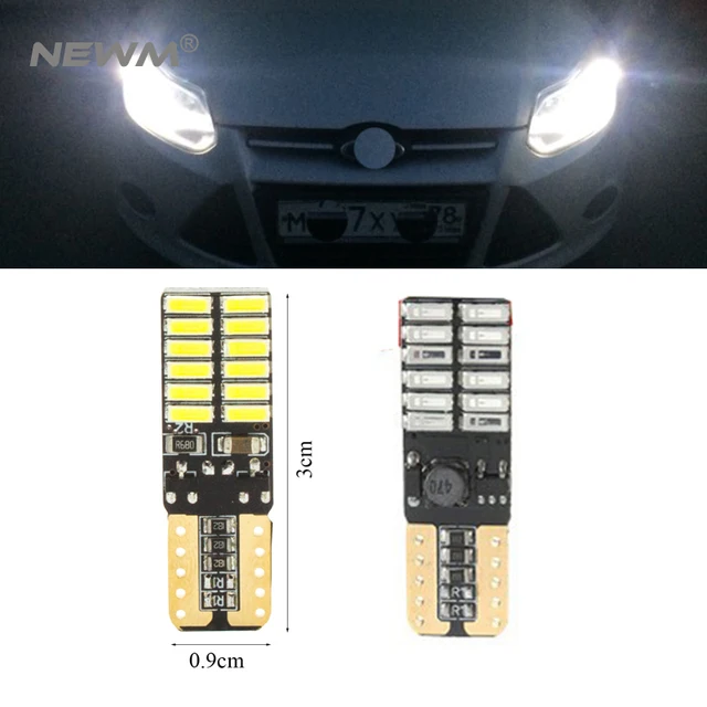 2Pcs Canbus Car LED T10 W5W 24LED Parking Light For Ford Focus 2 1