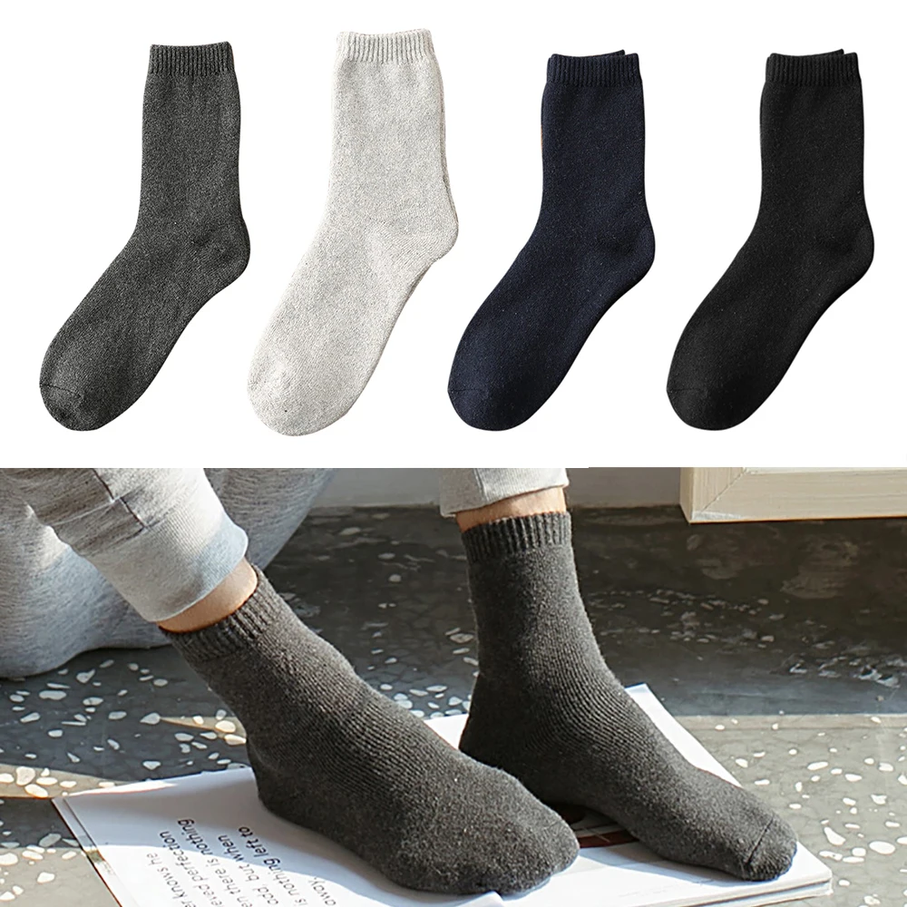 Fashion Casual Men Socks High Quality Cotton Socks Winter Warm Men Socks Male Thickning Business Socks