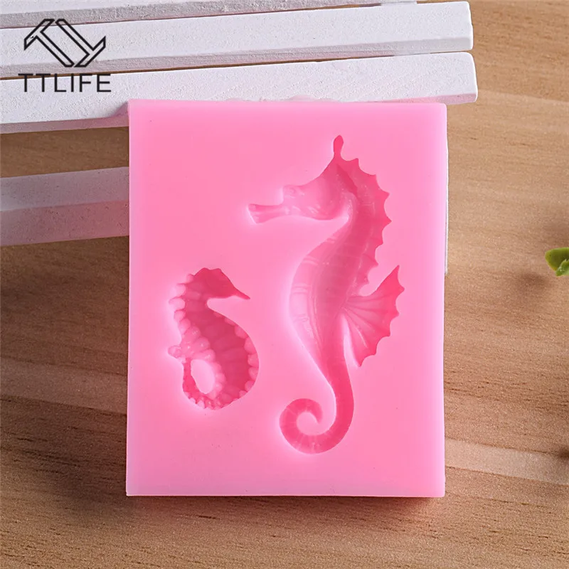 

TTLIFE Seahorse Silicone Mold Marine Life Fondant Cake Decorating DIY Tools Chocolate Gumpaste Clay Baking Moulds Kitchen Gadget