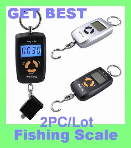 Вайхэнг 2 шт./лот 45 кг Портативный Электронные цифровые весы висит и наживки для рыбалки, крюк карман весы wh-a05L