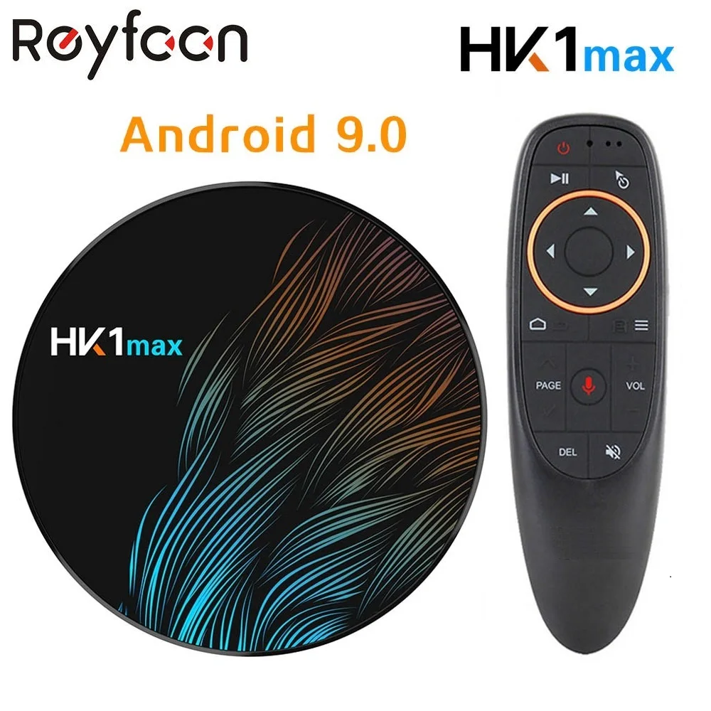 الذكية الروبوت 9.0 التلفزيون مربع 4 GB RAM 64 GB HK1 ماكس Rockchip RK3328 USB3.0 1080 P H.265 4 K 60fps المزدوج Wifi جوجل التحكم الصوتي HK1MAX