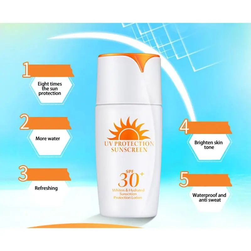 Солнцезащитный Крем SPF 30 Гидратированных Отбеливающий Лосьон Солнцезащитный Крем Защиты Солнцезащитный крем Предотвратить Повреждение Кожи