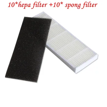 

10*HEPA filter+10*Sponge Filters for ILIFE A4s Robot Vacuum Cleaner ILIFE A4 A6 A40 filter Cleaning Robot Vacuum Cleaner parts
