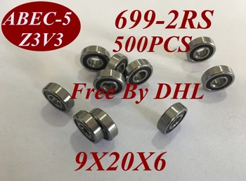 

500Pcs 699RS 699RZ 699 2RS 699 2RZ 699-2RS 9X20X6 MM 9*20*6 MM Miniature roller shaft motor deep groove Ball Bearing tools